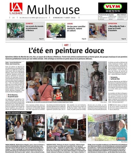 Journal "L'Alsace" - 7 août 2016 - Marché des Arts - Mulhouse