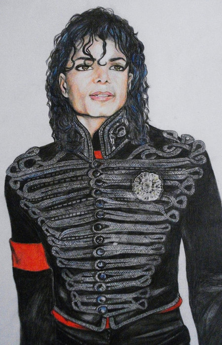 Michael Jackson - Réalisé aux crayons de couleur - 1995